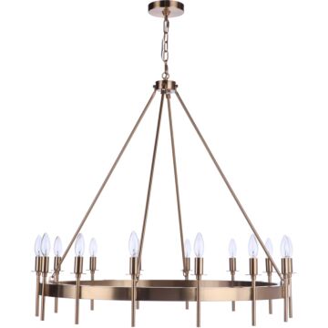 Larrson 14 Light Chandelier in Satin Brass by Craftmade