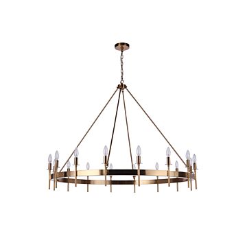 Larrson 16 Light Chandelier in Satin Brass by Craftmade