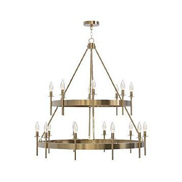 Larrson 18 Light Chandelier in Satin Brass by Craftmade
