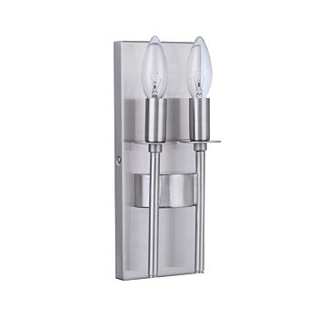 Craftmade Larrson 2-Light Wall Sconce in Brushed Polished Nickel