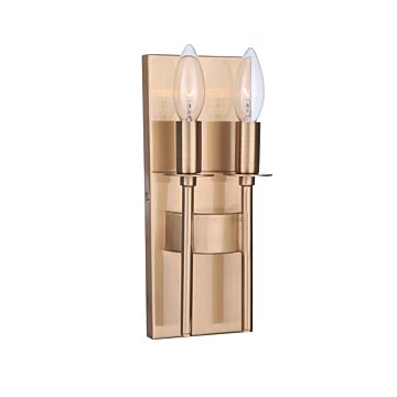 Larrson Two Light Wall Sconce in Satin Brass by Craftmade