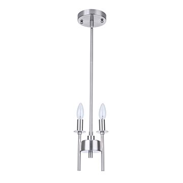 Larrson Two Light Mini Pendant in Brushed Polished Nickel by Craftmade