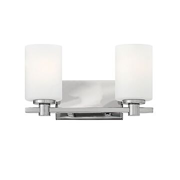 Hinkley Karlie 2-Light Bathroom Vanity Light In Chrome