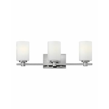 Hinkley Karlie 3-Light Bathroom Vanity Light In Chrome