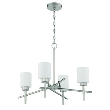 Cadence Four Light Chandelier in Satin Nickel by Craftmade