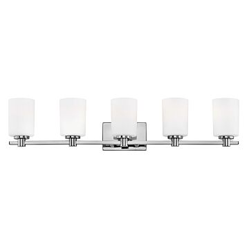 Hinkley Karlie 5-Light Bathroom Vanity Light In Chrome