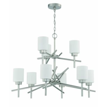 Cadence Nine Light Chandelier in Satin Nickel by Craftmade
