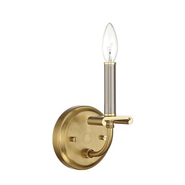 Stanza One Light Wall Sconce in Brushed Polished Nickel Satin Brass by Craftmade