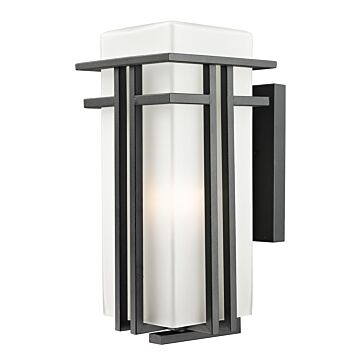 Z-Lite Abbey 1-Light Outdoor Wall Sconce In Black