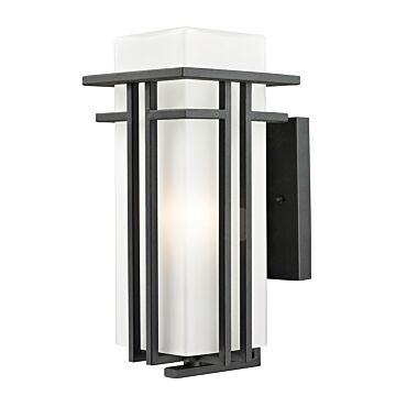 Z-Lite Abbey 1-Light Outdoor Wall Sconce In Black