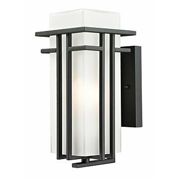 Z-Lite Abbey 1-Light Outdoor Wall Sconce In Black
