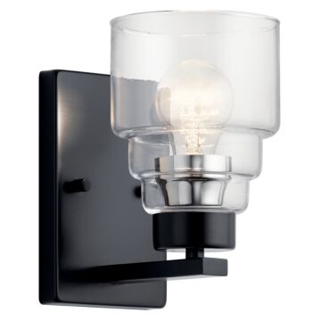 Vionnet One Light Wall Sconce in Black by Kichler