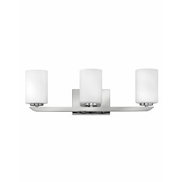 Hinkley Kyra 3-Light Bathroom Vanity Light In Polished Nickel