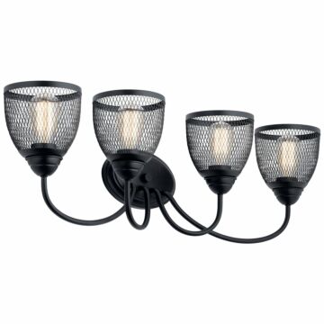 Voclain Four Light Bath in Black by Kichler