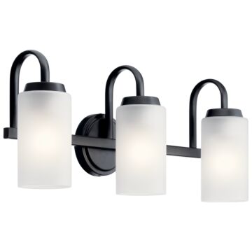 Kennewick Three Light Bath in Black by Kichler