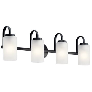 Kennewick Four Light Bath in Black by Kichler