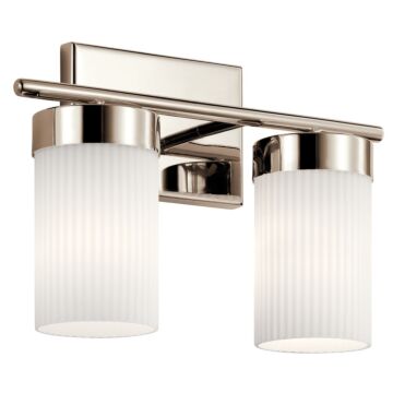 Ciona Two Light Bath in Polished Nickel by Kichler