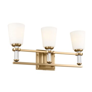 Rosalind Three Light Bath in Brushed Natural Brass by Kichler