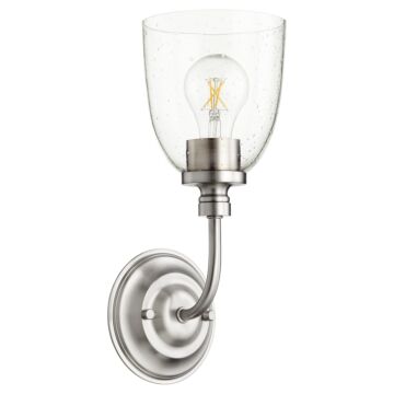 Rossington One Light Wall Mount in Satin Nickel  Clear Seeded by Quorum International
