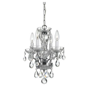 Traditional Crystal Four Light Chandelier in Polished Chrome by Crystorama