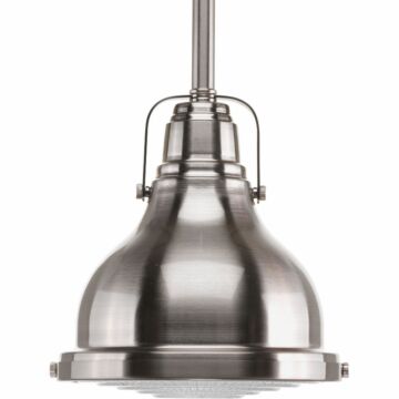 Fresnel Pendant 1-Light Mini Pendant in Brushed Nickel