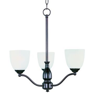 Stefan Three Light Chandelier in Oil Rubbed Bronze by Maxim
