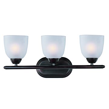Axis Three Light Bath Vanity in Oil Rubbed Bronze by Maxim