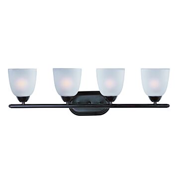 Axis Four Light Bath Vanity in Oil Rubbed Bronze by Maxim
