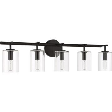 Hailie Five Light Vanity in Flat Black by Craftmade