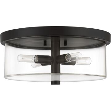Hailie Four Light Flushmount in Flat Black by Craftmade