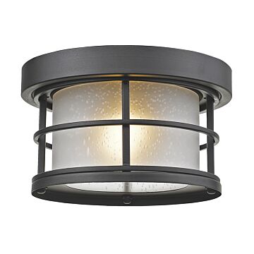 Z-Lite Exterior Additions 1-Light Outdoor Flush Ceiling Mount Fixture Ceiling Light In Black