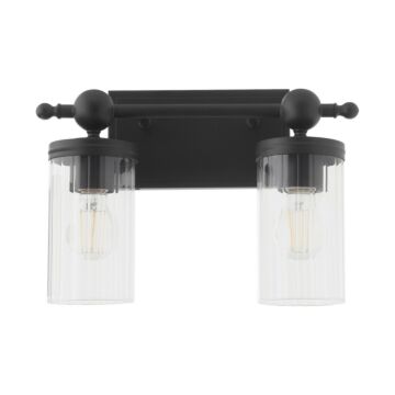 Lee Boulevard Two Light Vanity in Matte Black by Quorum International