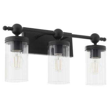 Lee Boulevard Three Light Vanity in Matte Black by Quorum International