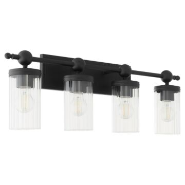 Lee Boulevard Four Light Vanity in Matte Black by Quorum International