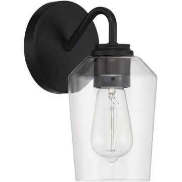 Shayna One Light Wall Sconce in Flat Black by Craftmade