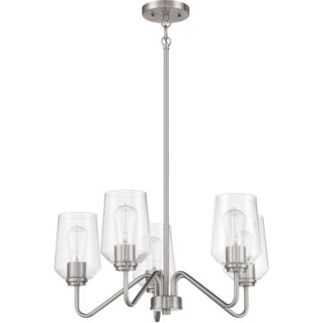 Shayna Five Light Chandelier in Brushed Polished Nickel by Craftmade