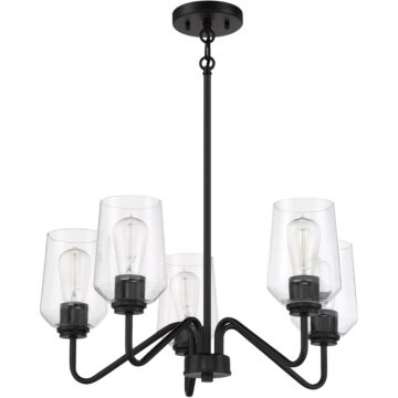 Shayna Five Light Chandelier in Flat Black by Craftmade