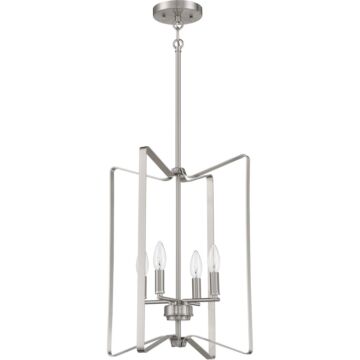 Shayna Four Light Foyer Pendant in Brushed Polished Nickel by Craftmade