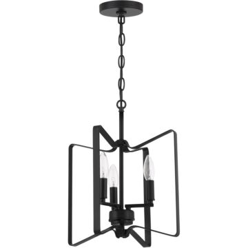 Shayna Three Light Convertible Semi Flush in Flat Black by Craftmade