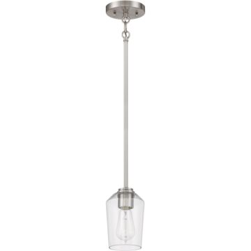 Shayna One Light Mini Pendant in Brushed Polished Nickel by Craftmade