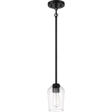 Shayna One Light Mini Pendant in Flat Black by Craftmade