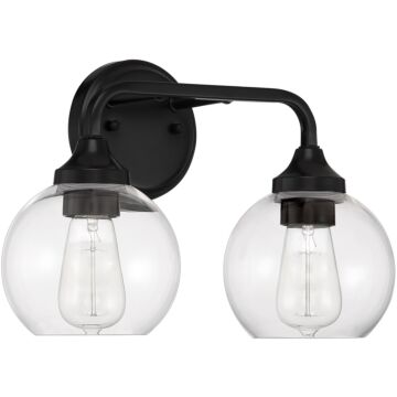 Glenda Two Light Vanity in Flat Black by Craftmade