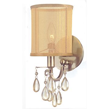 Hampton One Light Wall Sconce in Antique Brass by Crystorama