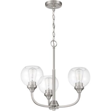 Glenda Three Light Chandelier in Brushed Polished Nickel by Craftmade