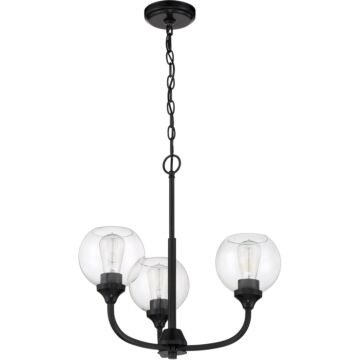 Glenda Three Light Chandelier in Flat Black by Craftmade