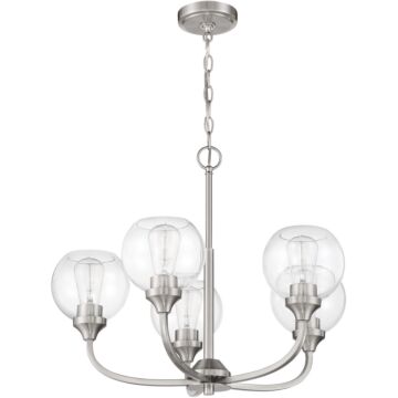 Glenda Five Light Chandelier in Brushed Polished Nickel by Craftmade