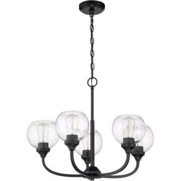 Glenda Five Light Chandelier in Flat Black by Craftmade