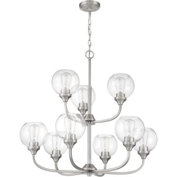 Glenda Nine Light Chandelier in Brushed Polished Nickel by Craftmade