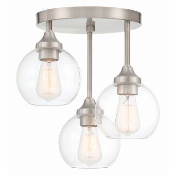 Glenda Three Light Semi Flush Mount in Brushed Polished Nickel by Craftmade