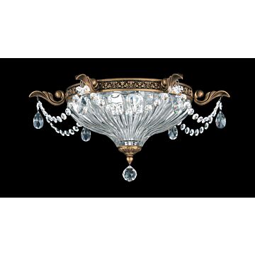 Milano Two Light Flush Mount in Antique Silver by Schonbek